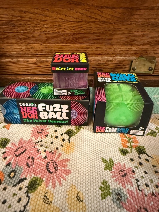 Other - Teenie NeeDoh Fuzz Ball Trio•nice ice baby• fuzz ball wild cat